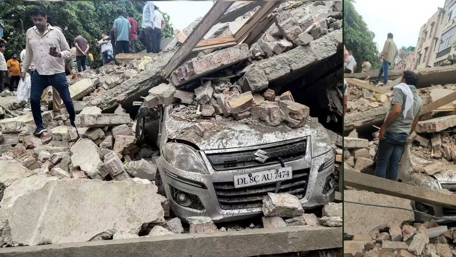 Delhi Building Collapse: रोहिणी में बारिश के बीच गिरी 4 मंजिला बिल्डिंग, मलबे में कई लोगों के दबे होने की आशंका