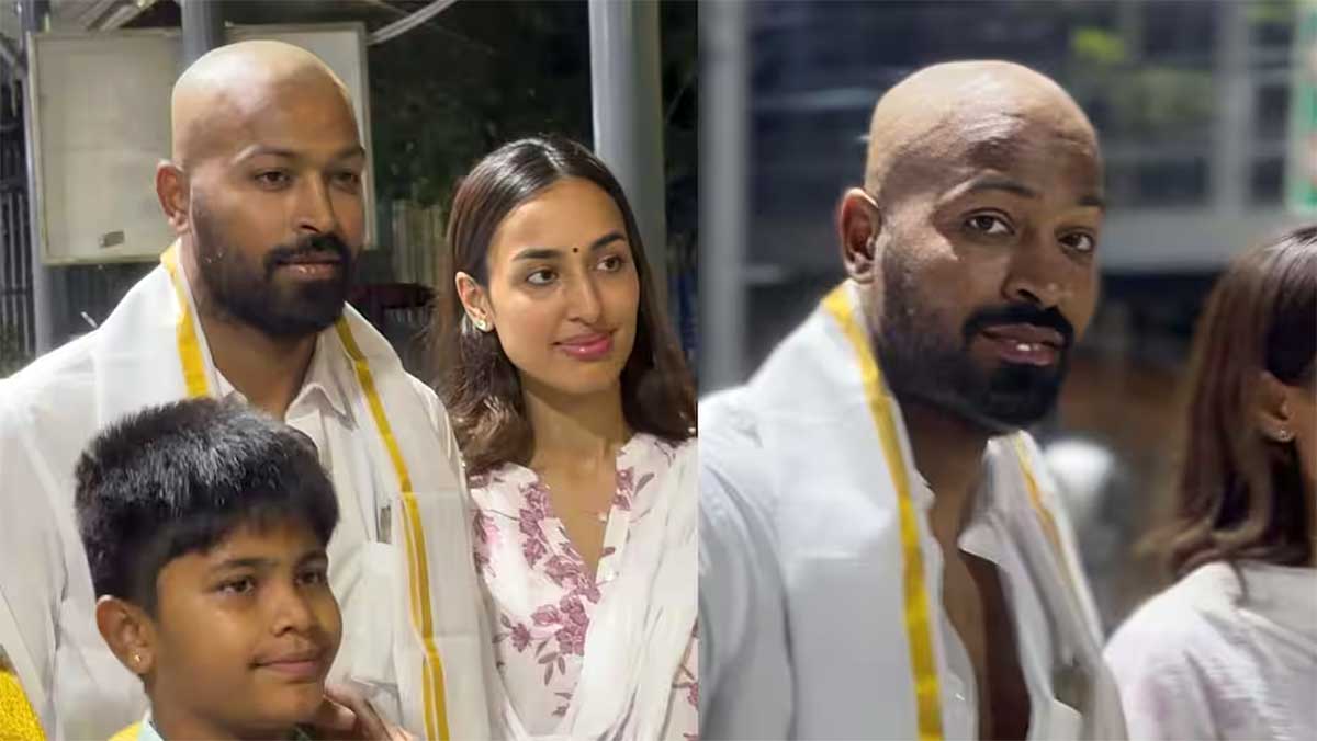 IPL ट्रेड की अटकलों के बीच तिरुपति पहुंचे हार्दिक पांड्या, नए लुक ने खींचा फैंस का ध्यान
