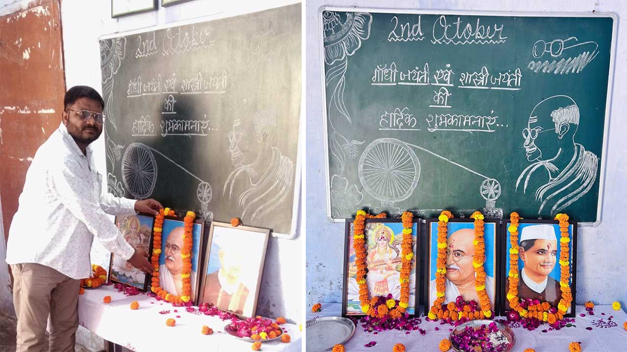 Shahjahanpur : श्री चित्रगुप्त महिला विद्यालय जू० हा० स्कूल में धूम धाम से मनाई गई गांधी एवं शास्त्री जयंती