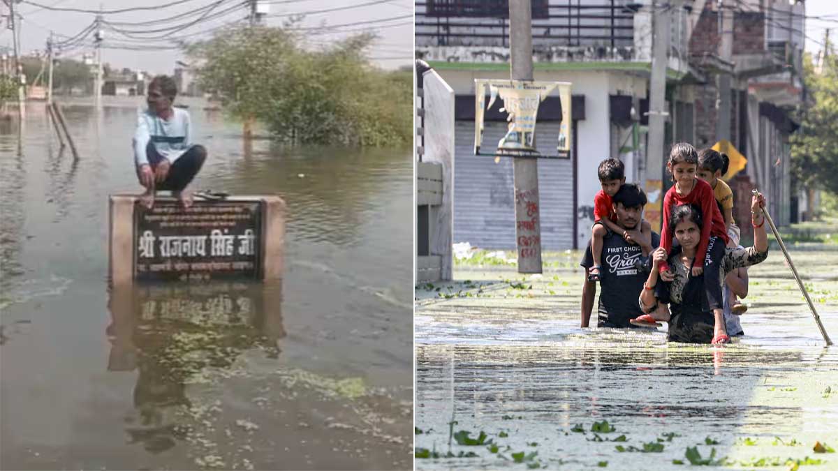 Lucknow Flood: 10 हजार से ज्यादा परिवार पानी में घिरे, छतों पर कट रही जिंदगी; विधायक की गाड़ी रोककर हंगामा
