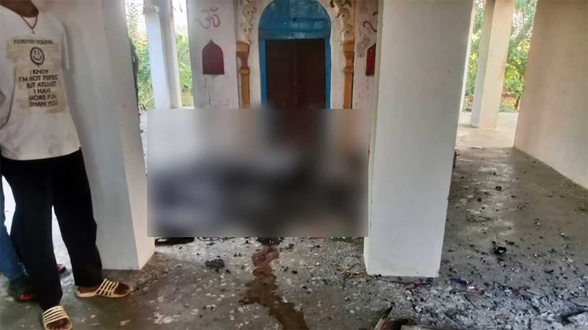 शाहजहांपुर मंदिर में दो साधुओं की हत्या, भारी वस्तु से हमला कर शव जलाए; आरोपी हिरासत में