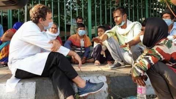 कांग्रेस का दावा- राहुल गांधी से बातचीत के बाद दिल्ली में हिरासत में लिए गए प्रवासी मजदूर