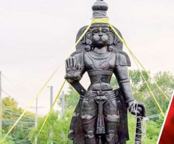 अमेरिका में लगी काले ग्रेनाइट से तैयार की गई भगवान हनुमान की सबसे ऊंची मूर्ति